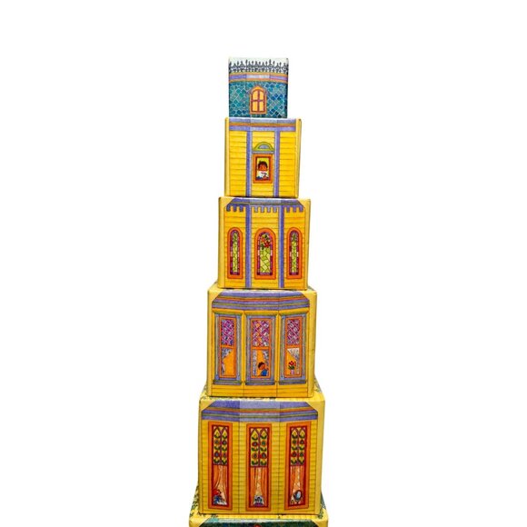 2002 Doll House Building Blocks WJ Fantasy Stacking Dollhouse Pretend Playset - Picture 2 of 9